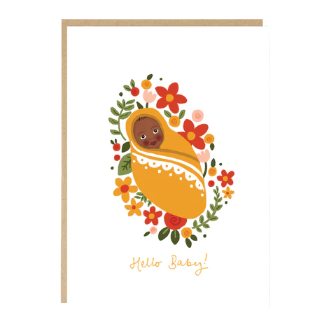 Hello Baby Yellow Blanket by Jade Fisher