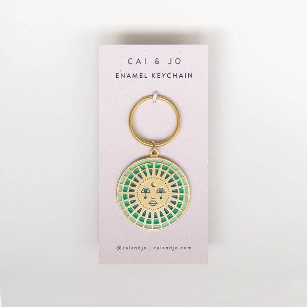 Moon Enamel Keychain