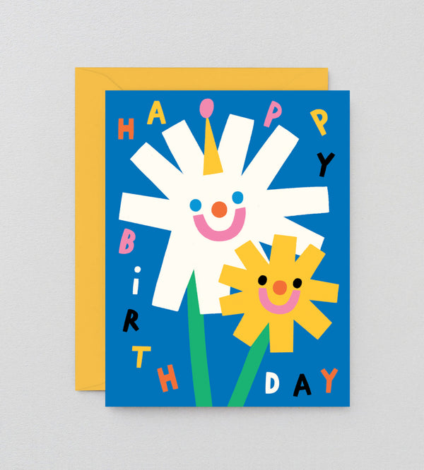 Happy Birthday Smiley Flowers by Wrap