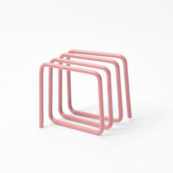 Pink contemporary letter rack 