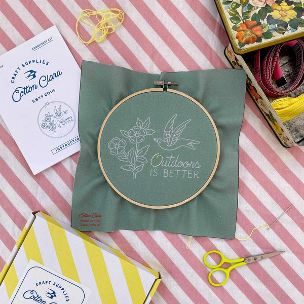 Outdoors is Better Embroidery Hoop Kit