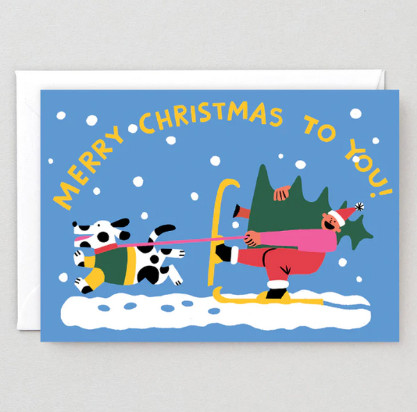 Merry Christmas Skiing