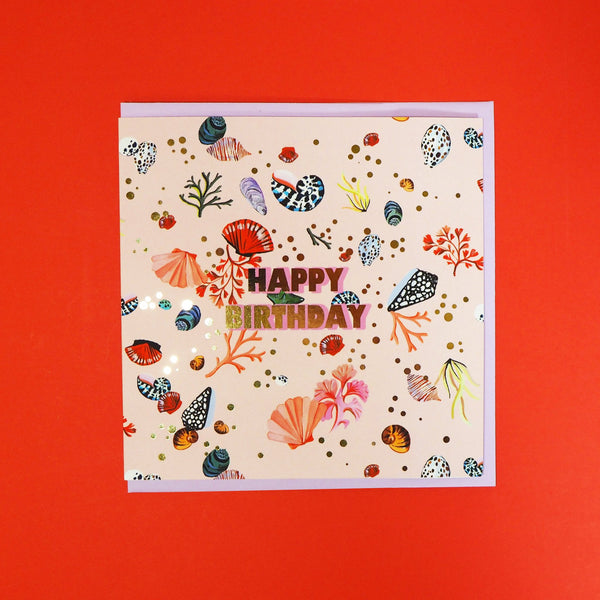 Happy Birthday Shell Print