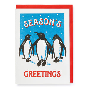 Season's Greetings Penguins by Archivist
