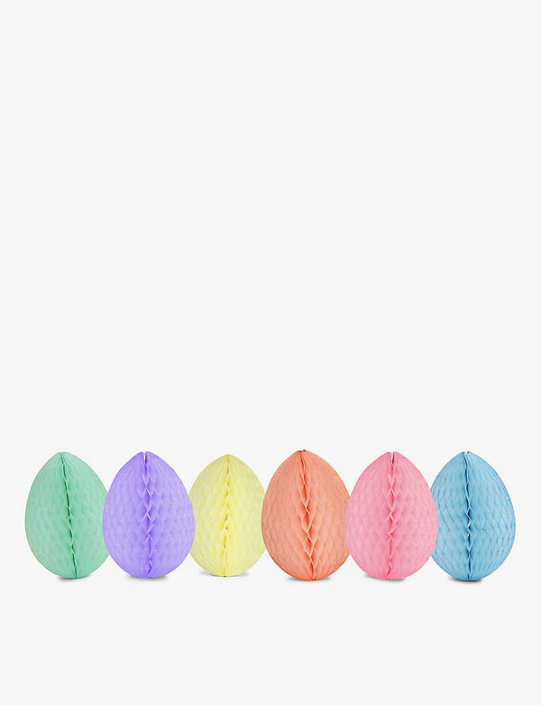 Pastel Honeycomb Eggs, Set of 6