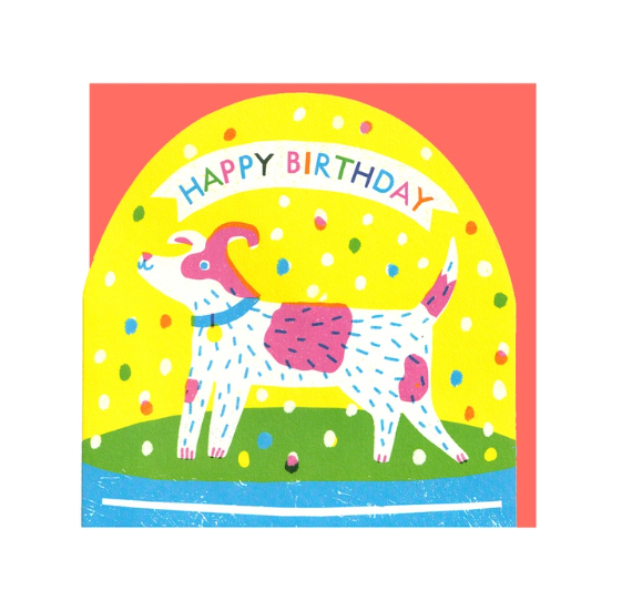 Happy Birthday Dog Snowglobe