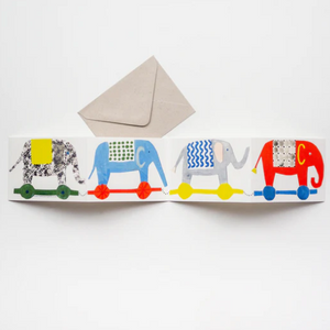 Elephants Concertina Card by Hadley Paper Goods