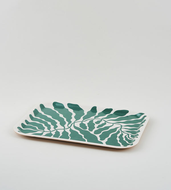 Green Leaves Tray