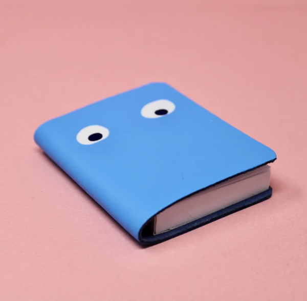Cute googly eye mini notebook blue by arc colour design 