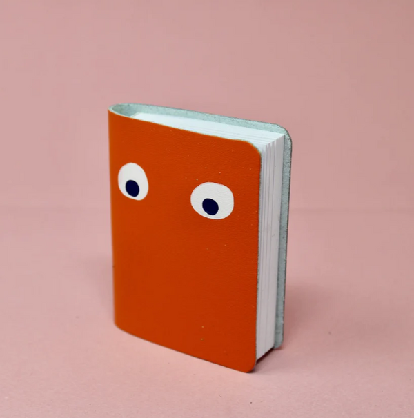 Cute googly eye mini notebook orange by arc