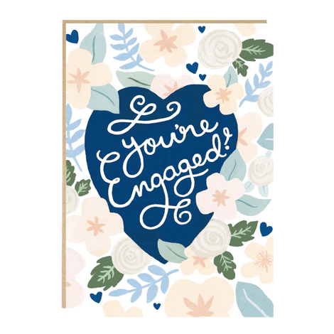 You're Engaged Blue Heart by Jade Fisher