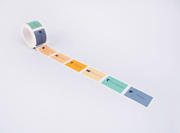 Days of the Week Stamp Washi Tape