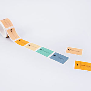 Days of the Week Stamp Washi Tape by The Completist