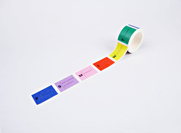Primary Days of the Week Washi Tape