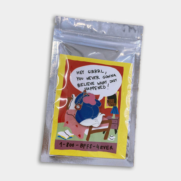 BFF Call Line Enamel Pin