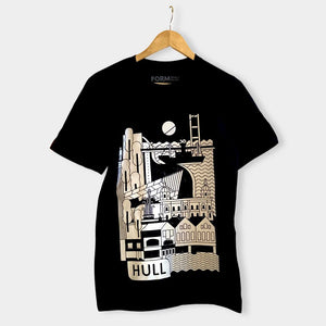 Hull merch - black screen printed tee 