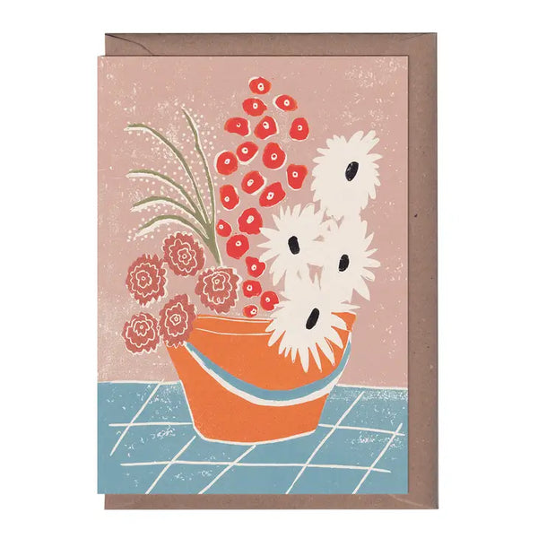 Bucket o' Flowers Card by Luiza Holub