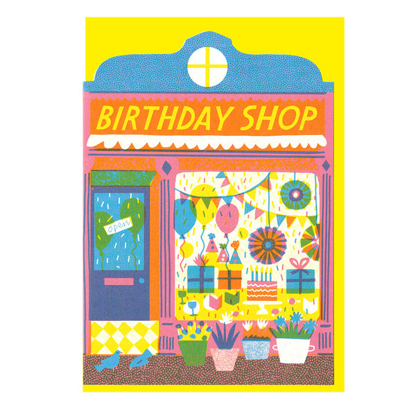 Birthday Shop Die-Cut Card