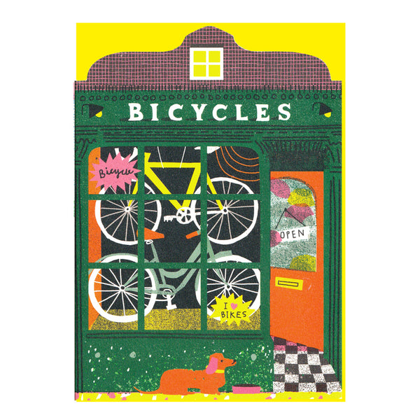 Bicycle Shop Die-Cut Card