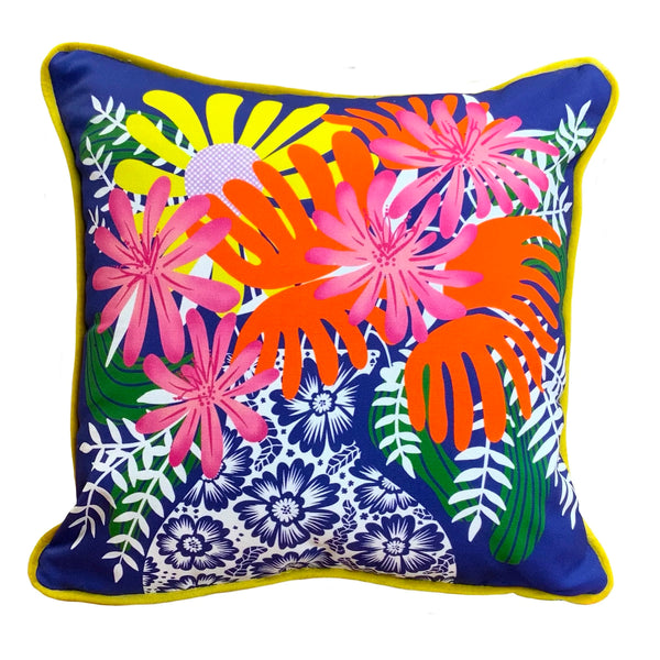 Blue Vase Cushion Cover