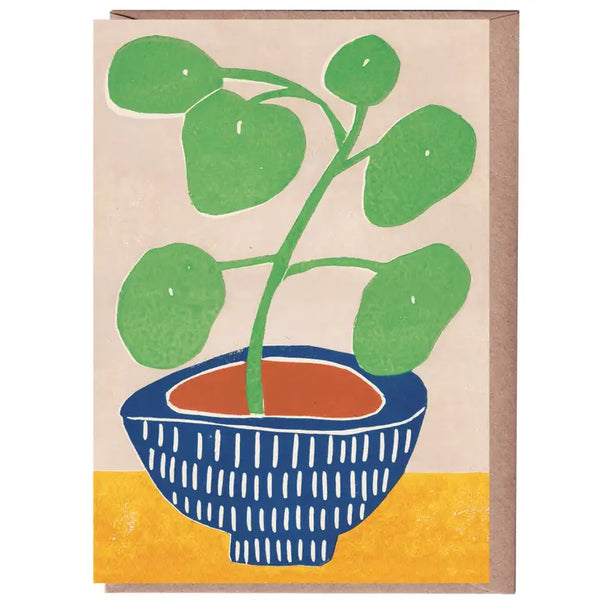Pilea Plant Card by Luiza Holub