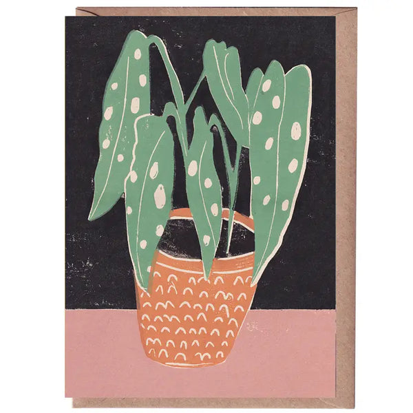 Spotted Begonia Card by Luiza Holub