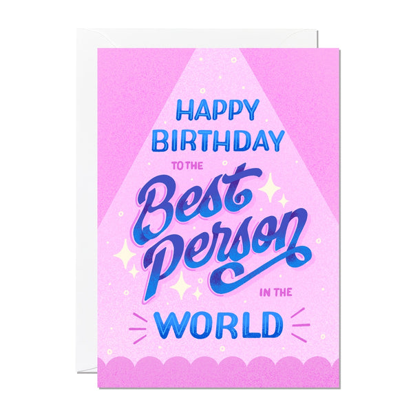 Happy Birthday Best Person by Ricicle Cards