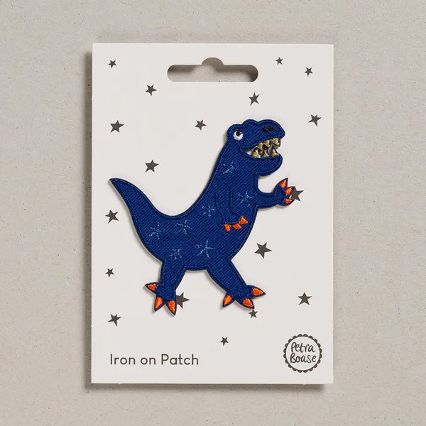 Blue Dinosaur Iron-on Patch