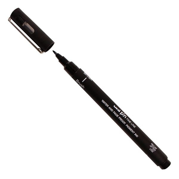 UniPin Fineliner Brush Pen, Black