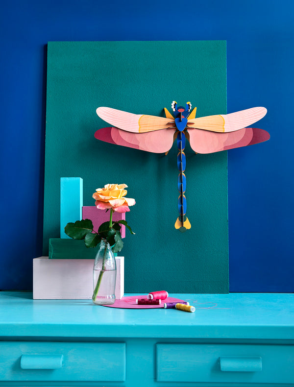 Giant Dragonfly (Pink) Wall Decoration