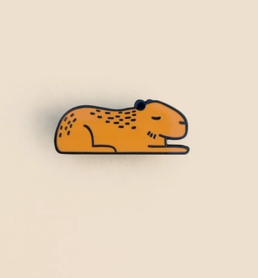 Capybara Enamel Pin Badge