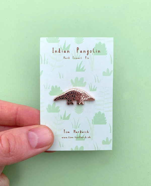 Indian Pangolin Enamel Pin Badge