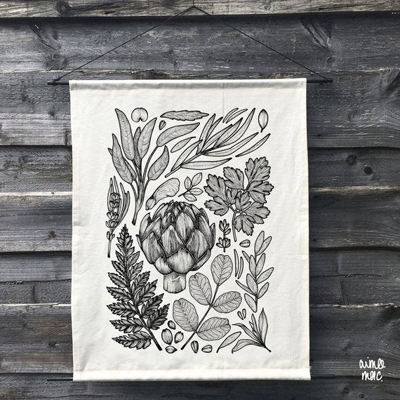 Garden Wall Cotton Wall Hanging