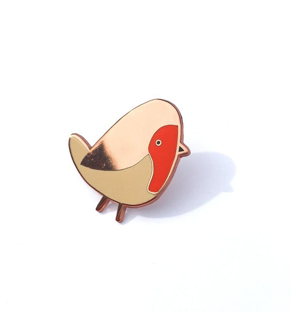 Robin Enamel Pin Badge