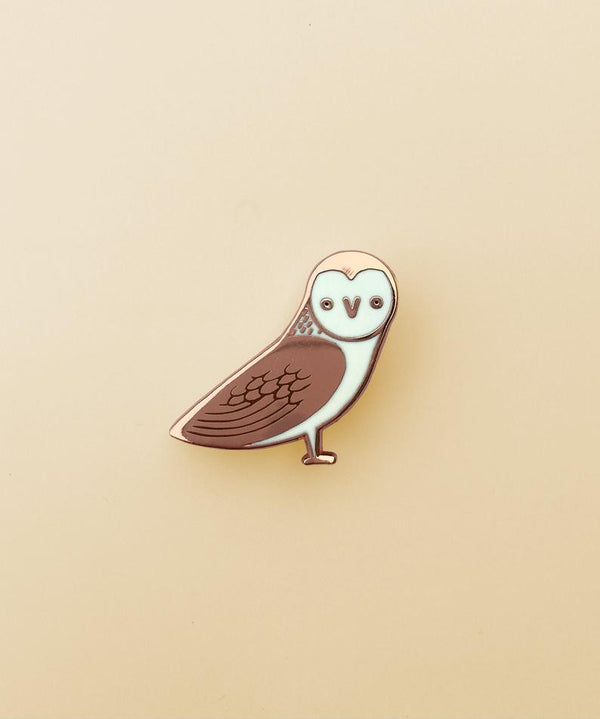 Barn Owl Enamel Pin Badge by Tom Hardwick