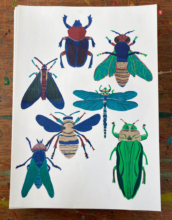 Insect Risograph Print