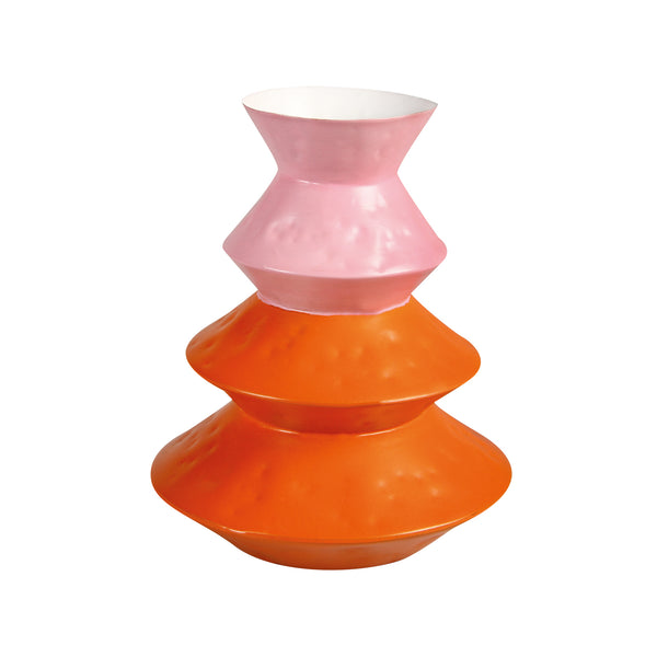 Orange Origami Vase