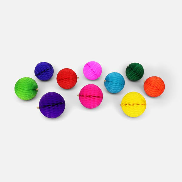Honeycomb Ball 10 Pack, Rainbow Bright