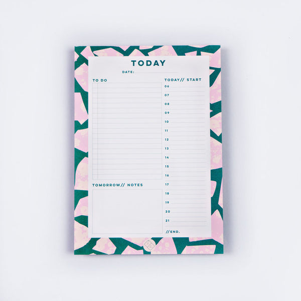 Flower Terrazzo Daily Planner Pad