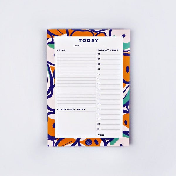 Inky Flower Daily Planner Pad