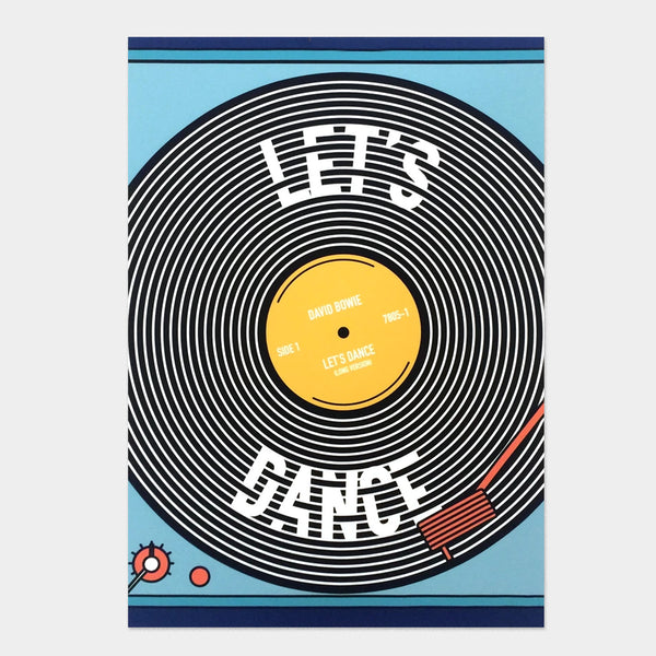 David Bowie art print, inspired by 80s track let’s dance 