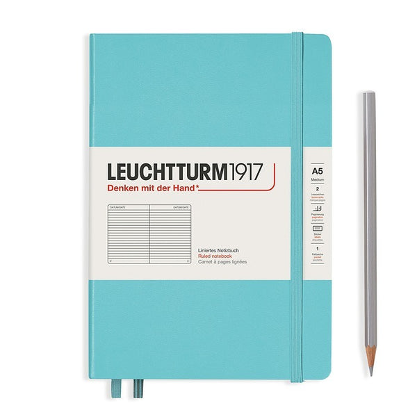 Leuchtturm1917 Medium (A5) Hardcover Notebook - Aquamarine
