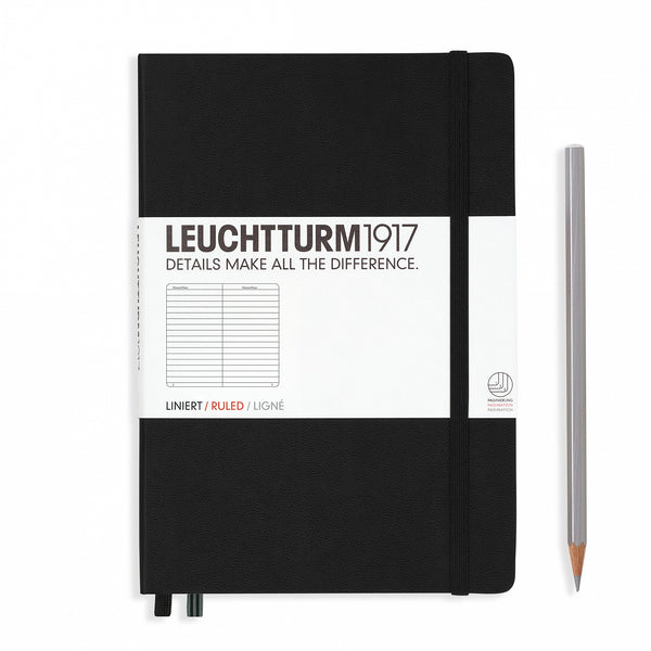 Leuchtturm1917 Medium (A5) Hardcover Notebook - Black