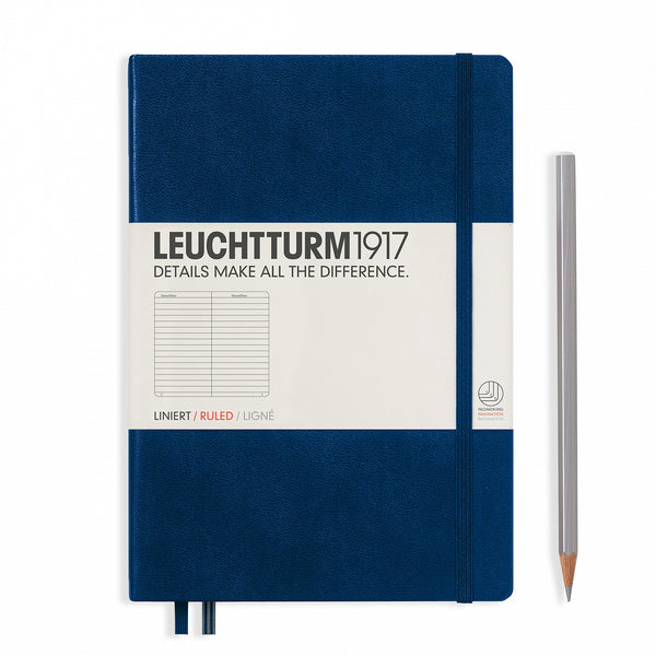 Leuchtturm1917 Medium (A5) Hardcover Notebook - Navy