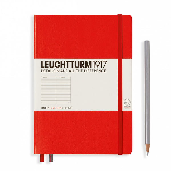 Leuchtturm1917 Medium (A5) Hardcover Notebook - Red