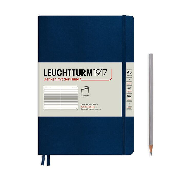 Leuchtturm1917 Medium (A5) Softcover Notebook - Navy