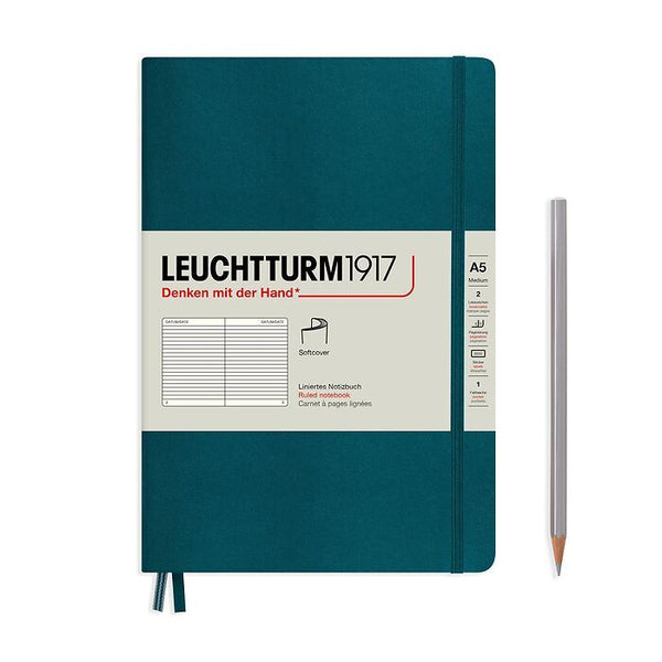 Leuchtturm1917 Medium (A5) Softcover Notebook - Pacific Green