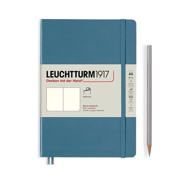 Leuchtturm1917 Medium (A5) Softcover Notebook - Stone Blue