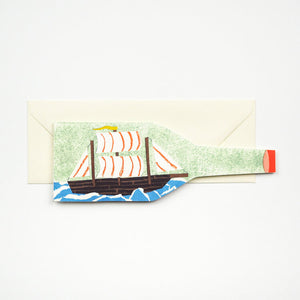 Ship in a Bottle by Hadley Paper Goods