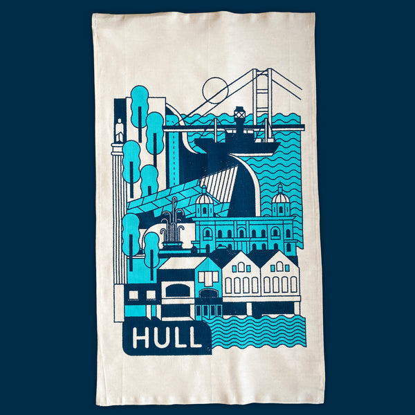 Hull Screenprinted Tea Towel